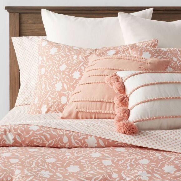 Threshold Other - Threshold - 12pc Full Floral Boho Comforter & Sheets Set Terra Pink